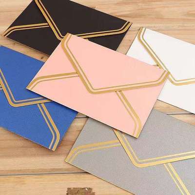 Business Kraft Paper Envelope Hot Stamping Greeting Card Envelopes Western Style