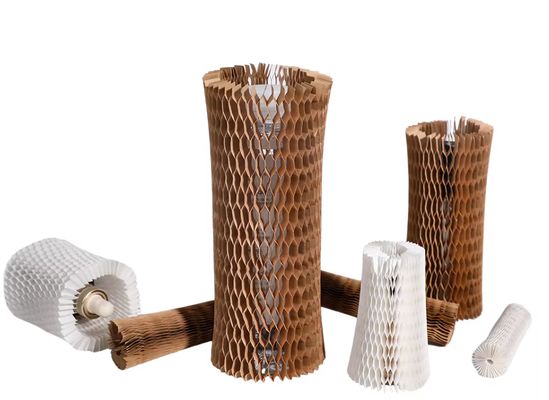 Custom Honeycomb Sleeves Recyclable Honeycomb Cushioning Wrap Flexible For Glass