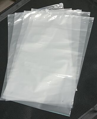 Dual Material Clear PE and Frosted CPE Construction Secure Seal CPE Zipper Bag for Storage
