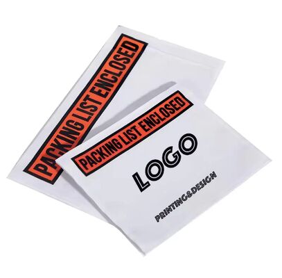 Logo Printable Clear Durable Packing List Insert envelope Poly Mailer Document Pockets for Logistics