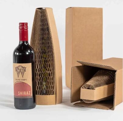 Kraft Paper Honeycomb Paper Sleeve Packaging 100% Eco-friendly for Liquor Bottle Packaging