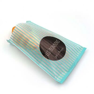 Food Grade Biodegradable Glassine Paper Bags Customizable Size Color Bakery Food Packaging
